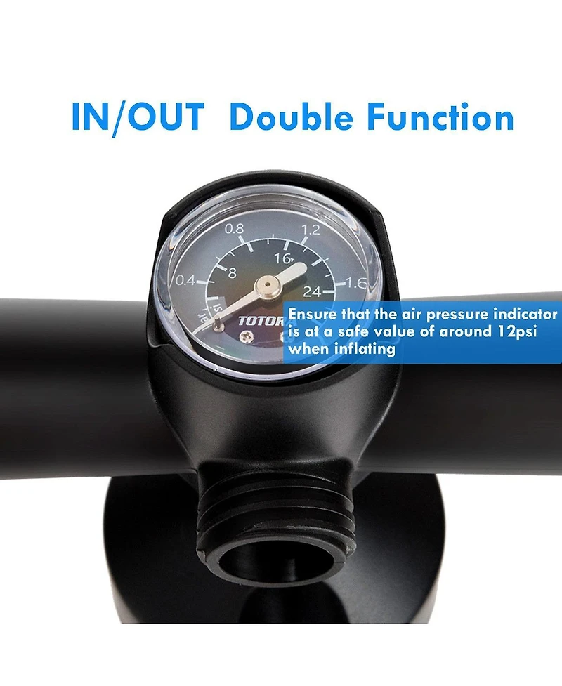 Double Action Manual inflation Sup Hand Pump with Gauge