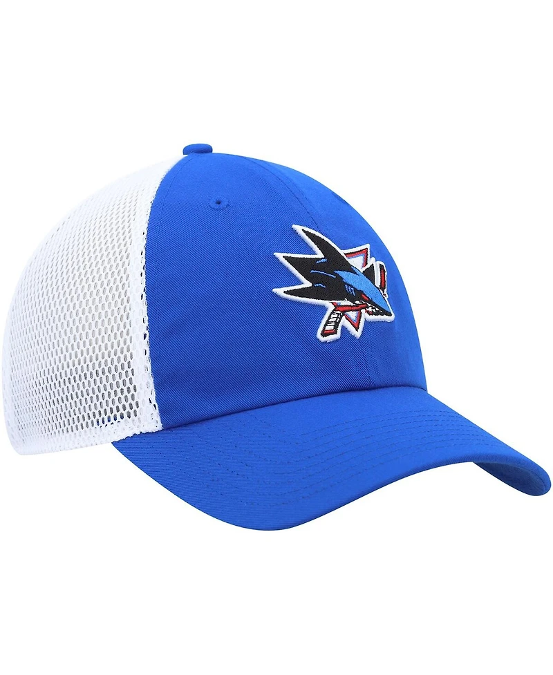 Adidas Men's Blue San Jose Sharks Color Pop Trucker Adjustable Hat