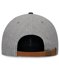 Fanatics Men's Heather Gray Vegas Golden Knights Elements Flat Brim Leather Strapback Hat