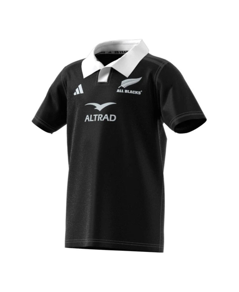 Adidas Big Boys and Girls Black New Zealand Rugby / Home Replica Jersey