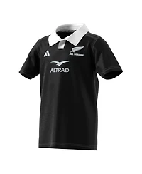 Adidas Big Boys and Girls Black New Zealand Rugby / Home Replica Jersey