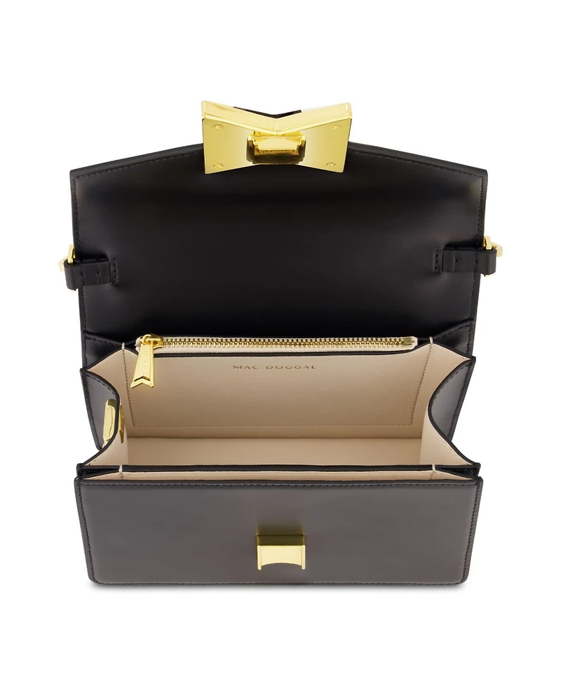 Classic Leather Gold Plated Hardware Shoulder Bag