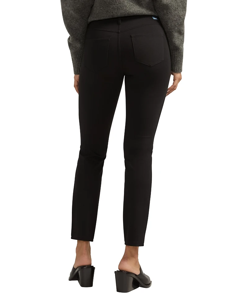 Jag Women's Cassie Mid Rise Slim Straight Leg Ponte Pants