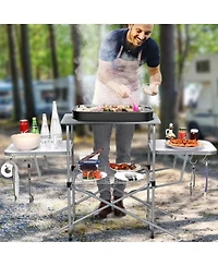 Vebreda Foldable Outdoor Bbq Table Grilling Stand