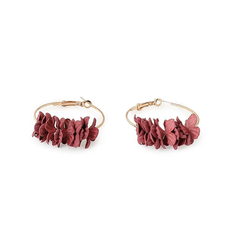 Sohi Women's Flora Hoop Earrings