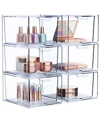 Sorbus Pack Clear Stackable Acrylic Drawer Makeup Organizers - for Vanity, Bathroom, Under Sink, Cabinets, Jewelry
