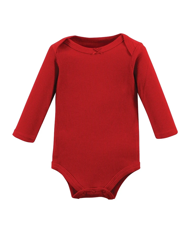 Hudson Baby Girls Thermal Long Sleeve Bodysuits