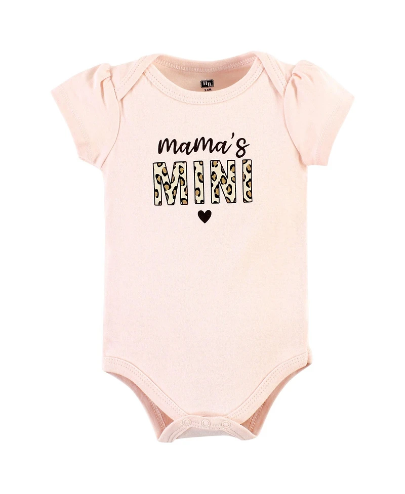 Hudson Baby Girls Cotton Comfort 3Pk Bodysuit, Pants