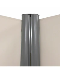 237 x 71 Inch Patio Retractable Double Folding Side Awning Screen Divider