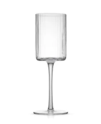 JoyJolt Elle Fluted Cylinder White Wine Glasses, Set of 2