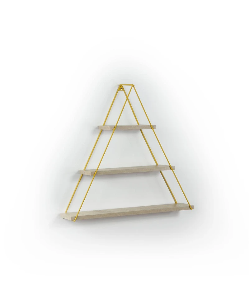 Simplie Fun Moset Floating Wall Decor Wall Mounted Rustic Decorative Hanging Metal Bracket Triangle Shelf