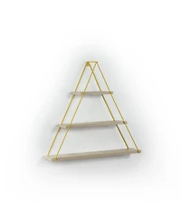 Simplie Fun Moset Floating Wall Decor Wall Mounted Rustic Decorative Hanging Metal Bracket Triangle Shelf
