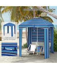Cabana Coverage Compact Beach Umbrella for Shade and Protection