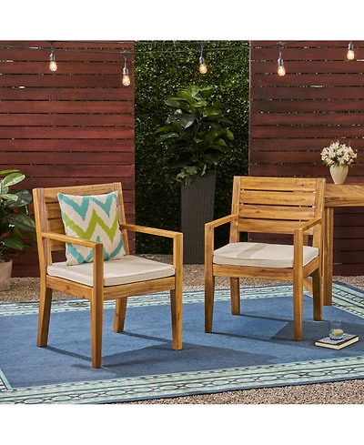 Streamdale Nestor Acacia Wood Dining Chair, Beige