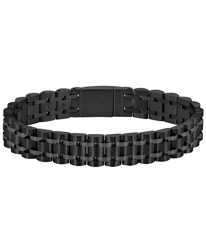 Hugo Boss Men's Owan Ionic Plated Black Steel Bracelet
