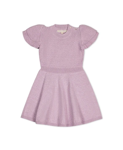 Hope & Henry Toddler Girls Double Flutter Sleeve Sweater Dress