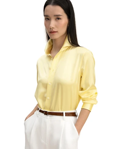 Golden Cocoon Tailored Shirt for Women