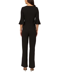 Adrianna Papell Women's Tie-Front Bell-Sleeve Jumpsuit