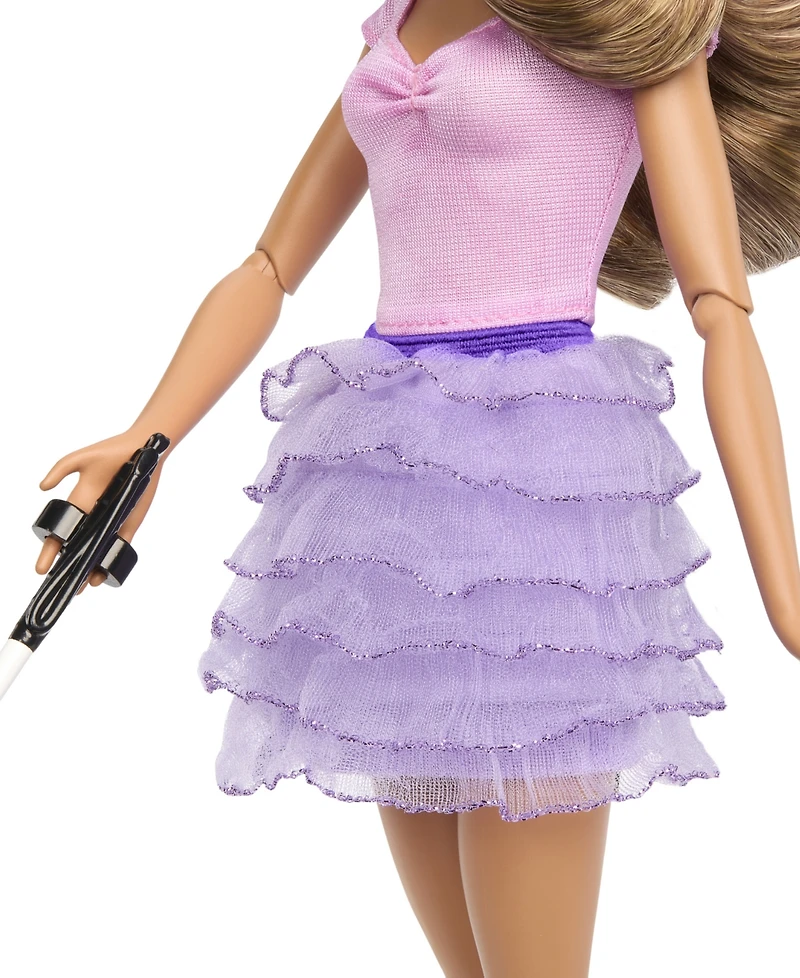 Barbie Fashionistas Doll Brown Hair & Eyes-Blind Doll with Cane and Sunglasses