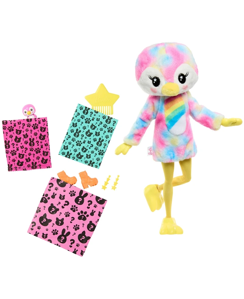 Barbie Cutie Reveal Penguin Doll Accessories, Color Dream Series with 10 Surprises