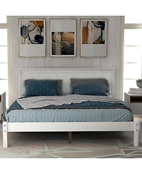 Streamdale Queen Platform Bed Frame, Wood Slats
