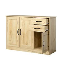 Streamdale Furniture Modern Wood Buffet Sideboard With 2 Doors 1 Storage And 2 Drawers - Entryway Serving Storage