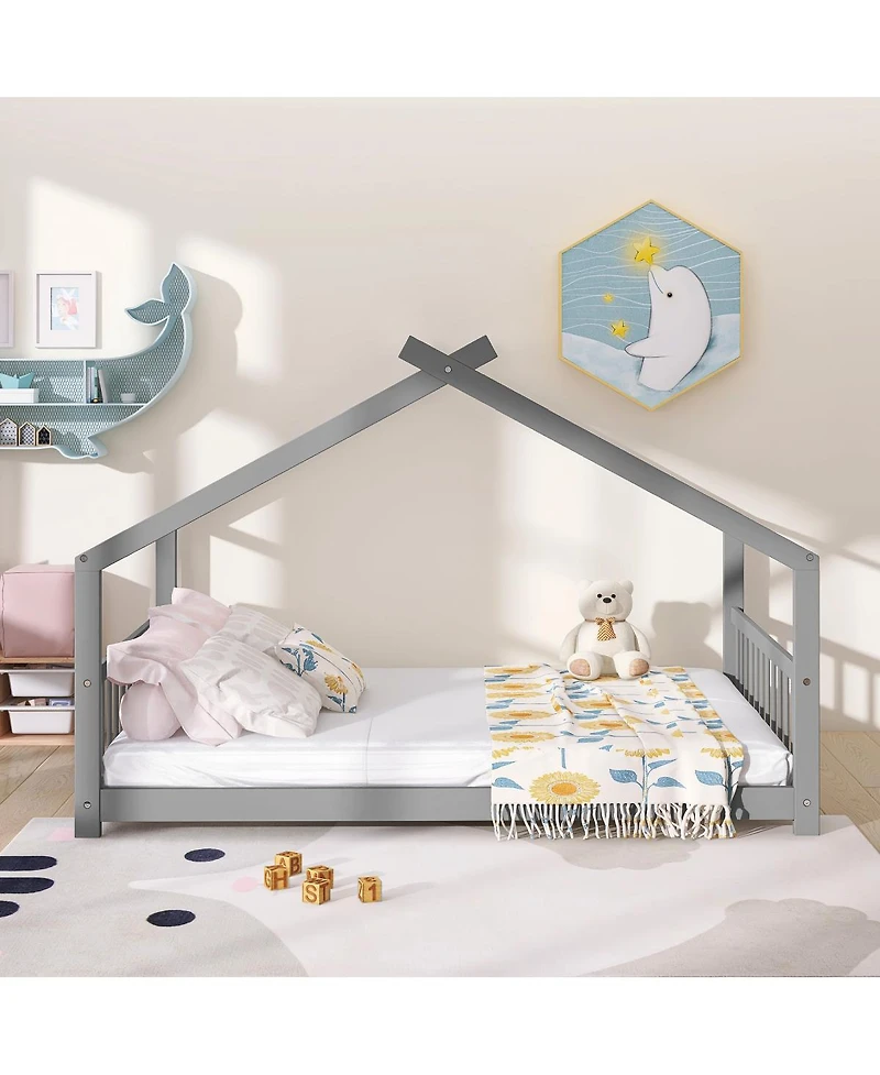 Streamdale Full Size House Bed Wood Bed