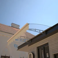 Streamdale 47"x34" Polycarbonate Door Awning with Valance