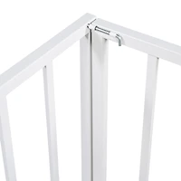 Streamdale Twin Metal Floor Bed Frame with Fence and Door, White