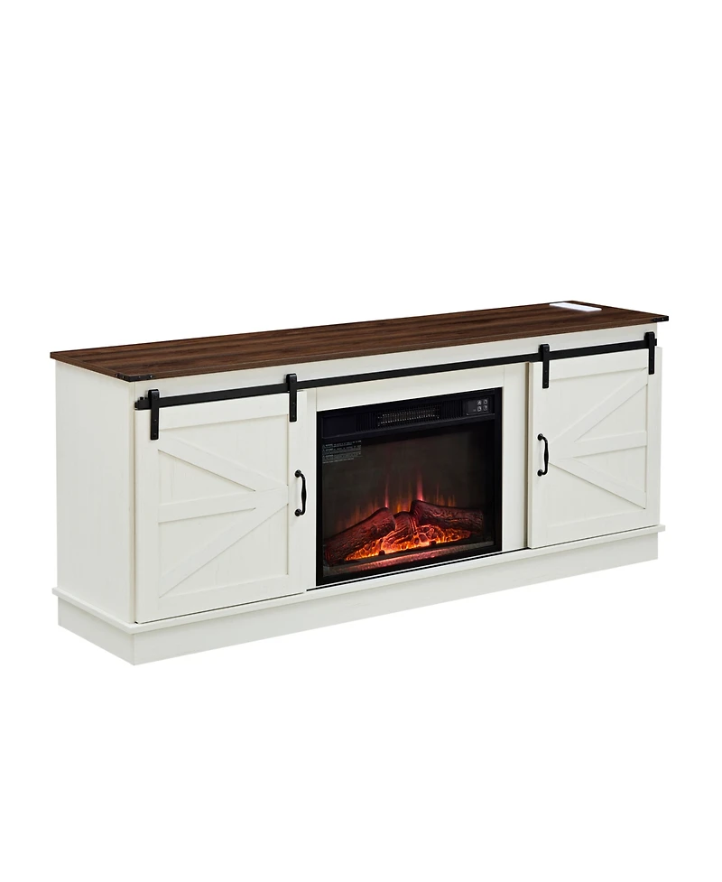 Streamdale Sliding Barn Door Tv Stand for 65/70/75" TVs with Outlets