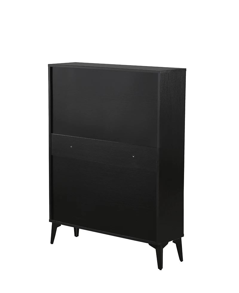 Simplie Fun Modern Freestanding Shoe Cabinet with Flip Drawers and Ample Storage
