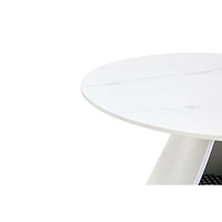 Streamdale Furniture 2-in-1 Coffee Tables with Marble-Look Top & Cat Beds