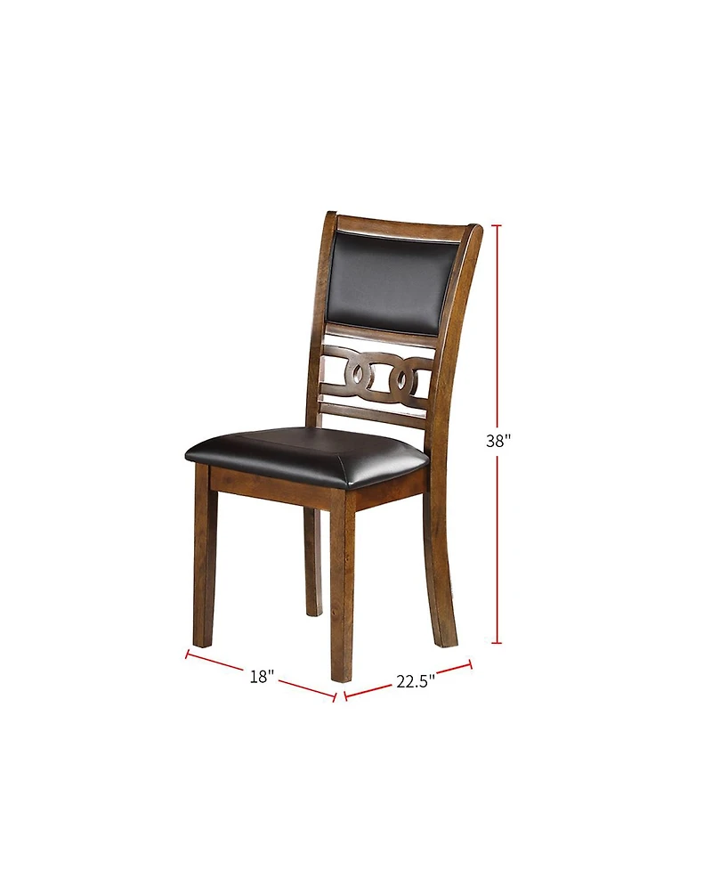 Streamdale Set Of 2 Upholstered Dining Chair In Walnut Finish
