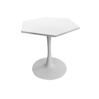 Streamdale Modern Hexagonal Coffee Table with Mdf Top and Metal Base