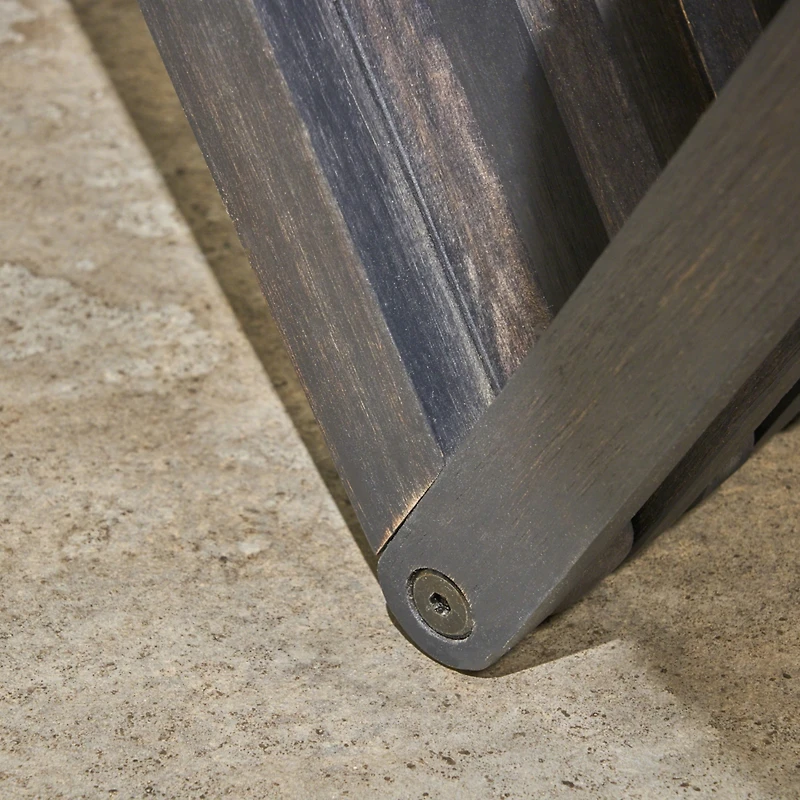 Simplie Fun Modern Acacia Wood Bench with Open Slat Design for Outdoor Spaces