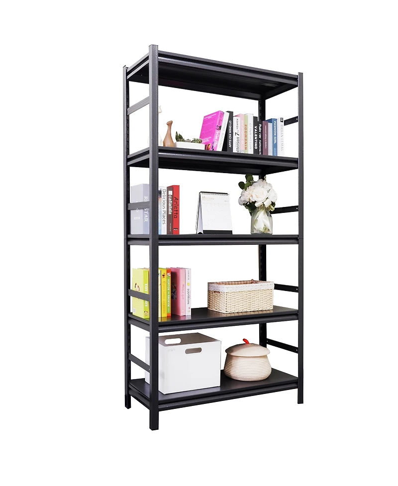 Streamdale Furniture 5-Tier Adjustable Metal Shelving - 2000 Lbs Load, H63 x W31.5 x D15.7