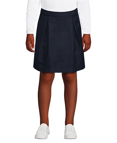 Lands' End Big Girls School Uniform Solid Pleated Skort Top of Knee