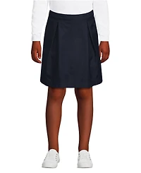 Lands' End Big Girls School Uniform Solid Pleated Skort Top of Knee
