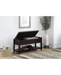 Simplie Fun Rouen Seating Bench with Shoe Storage, Espresso