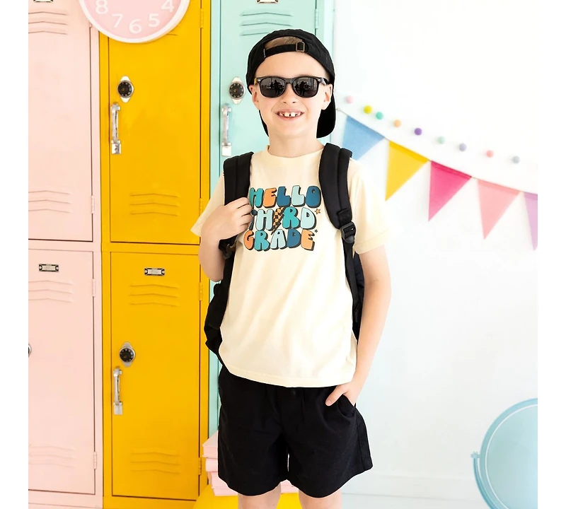 Sweet Wink Little and Big Boys Hello Third Grade Short Sleeve T-Shirt