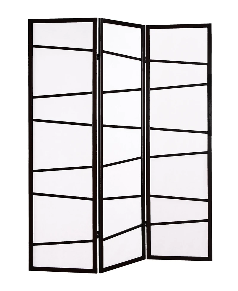 Streamdale 3-Panel Screen Room Divider, Black