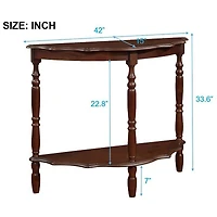 Streamdale Rustic Pine Console Table with Open Storage
