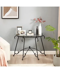 Streamdale Elegant Rustic Glass Coffee Table Set with Versatile Configuration