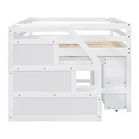 Streamdale Loft Bed with Desk, Drawers, Stairs, Shelves