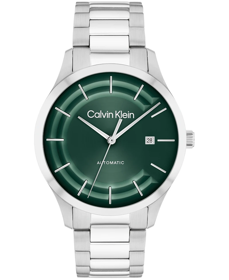 Calvin Klein Unisex Iconic Automatic Silver Stainless Steel Bracelet Watch 40mm