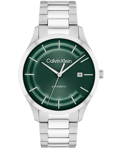 Calvin Klein Unisex Iconic Automatic Silver Stainless Steel Bracelet Watch 40mm