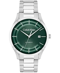 Calvin Klein Unisex Iconic Automatic Silver Stainless Steel Bracelet Watch 40mm