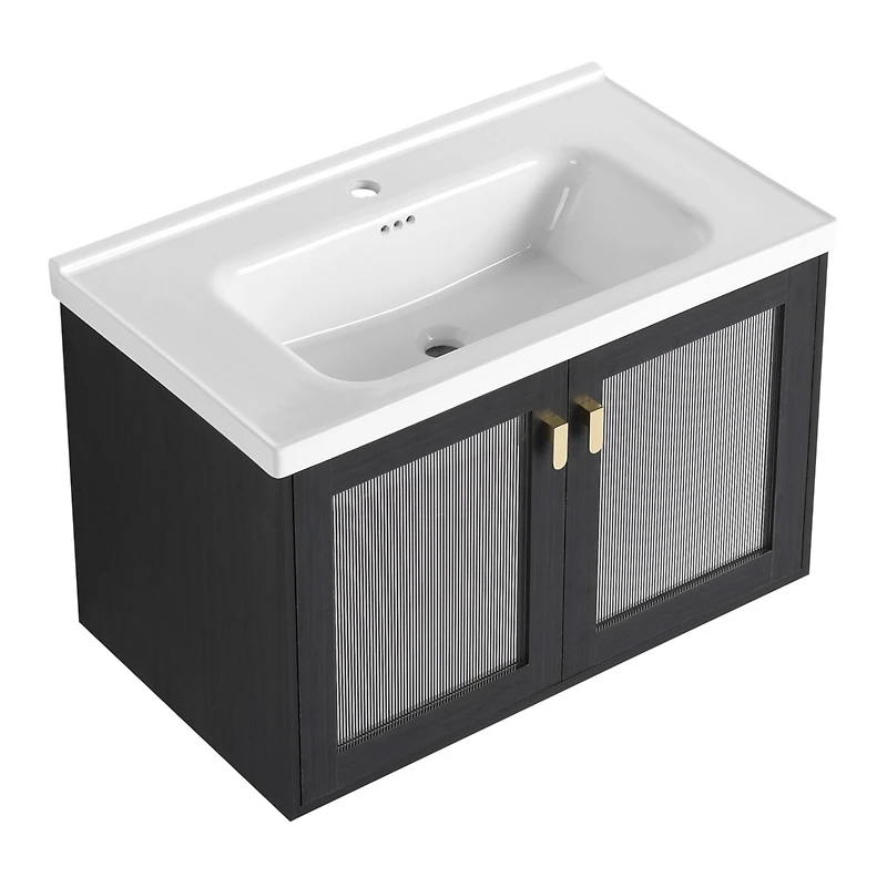 Streamdale 32 Inch Wall-Mounted Bathroom Vanity With Sink, For Small Bathroom