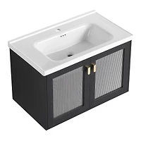 Streamdale 32 Inch Wall-Mounted Bathroom Vanity With Sink, For Small Bathroom