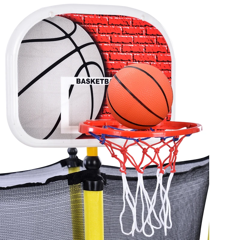 Streamdale Mini Toddler Trampoline with Enclosure and Basketball Hoop